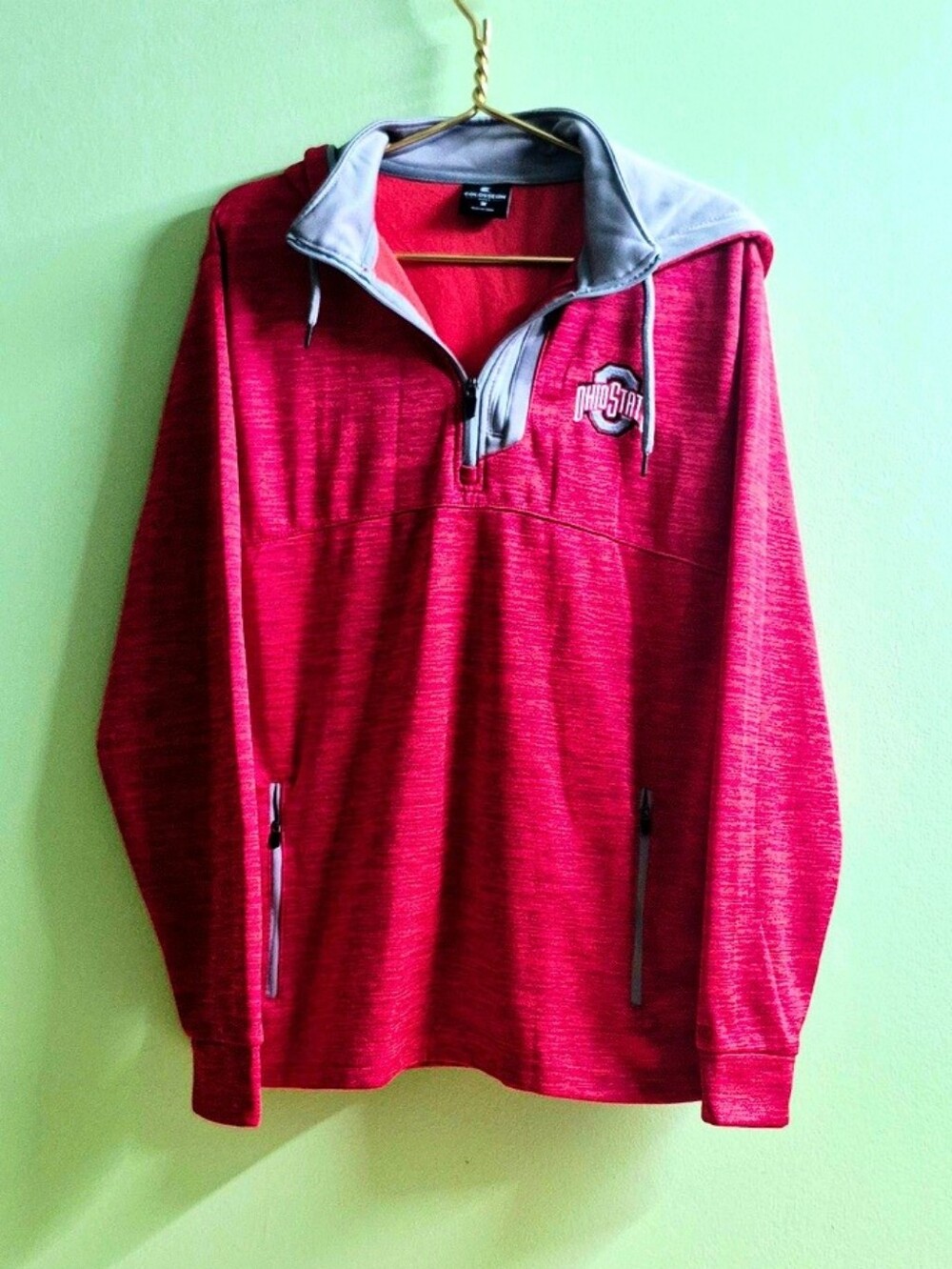 Ohio State Red and Gray Men’s Half-Zip Pullover